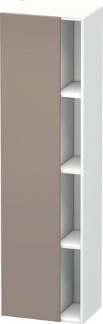 高浴柜, DS1249L4318 铰链位置: 左, 门板: 玄武岩色 哑光, 饰面, 主体: 白色 哑光, 饰面