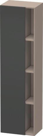 高浴柜, DS1249L4943 铰链位置: 左, 门板: 石墨黑色 哑光, 饰面, 主体: 玄武岩色 哑光, 饰面