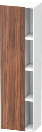 高浴柜, DS1249L7918 铰链位置: 左, 门板: 胡桃木 哑光, 饰面, 主体: 白色 哑光, 饰面