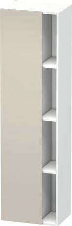 高浴柜, DS1249L9118 铰链位置: 左, 门板: 灰褐色 哑光, 饰面, 主体: 白色 哑光, 饰面