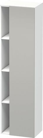 高浴柜, DS1249R0718 铰链位置: 右, 门板: 混凝土灰 哑光, 饰面, 主体: 白色 哑光, 饰面