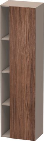 高浴柜, DS1249R2143 铰链位置: 右, 门板: 深胡桃木色 哑光, 饰面, 主体: 玄武岩色 哑光, 饰面