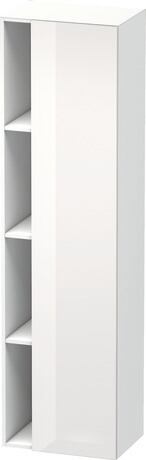 高浴柜, DS1249R2218 铰链位置: 右, 门板: 白色 高光, 饰面, 主体: 白色 哑光, 饰面