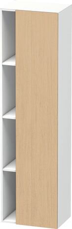 高浴柜, DS1249R3018 铰链位置: 右, 门板: 天然橡木 哑光, 饰面, 主体: 白色 哑光, 饰面