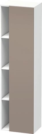 高浴柜, DS1249R4318 铰链位置: 右, 门板: 玄武岩色 哑光, 饰面, 主体: 白色 哑光, 饰面