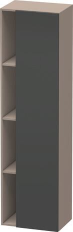 Hoge kast, DS1249R4943 deurdraairichting: rechts, front: Grafiet Mat, Decor, corpus: Basalt Mat, Decor