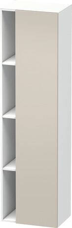 高浴柜, DS1249R9118 铰链位置: 右, 门板: 灰褐色 哑光, 饰面, 主体: 白色 哑光, 饰面