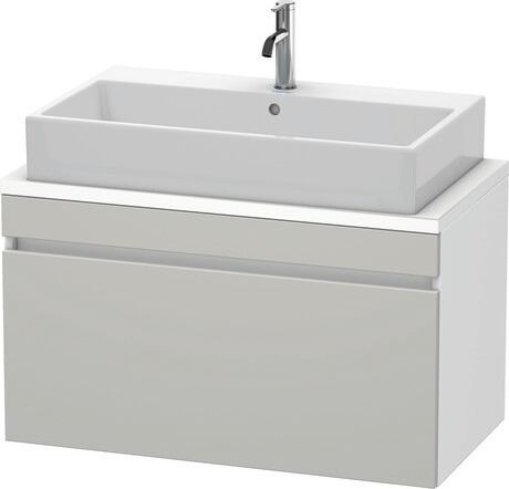 ארון אמבטיה תלוי על הקיר, DS530300718 חזית: אפור בטון מאט, עיצוב, גוף: לבן מאט, עיצוב