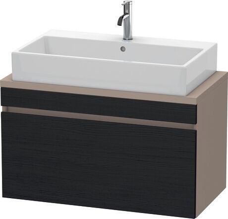 ארון אמבטיה תלוי על הקיר, DS530301643 חזית: אלון שחור מאט, עיצוב, גוף: בזלת מאט, עיצוב