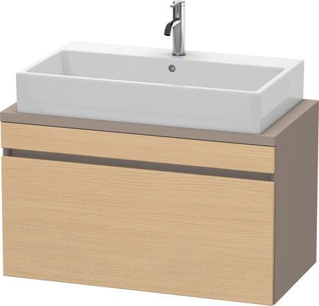 ארון אמבטיה תלוי על הקיר, DS530303043 חזית: עץ אלון טבעי מאט, עיצוב, גוף: בזלת מאט, עיצוב