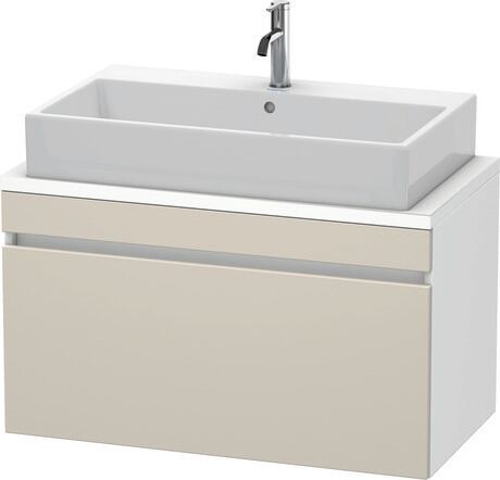 ארון אמבטיה תלוי על הקיר, DS530309118 חזית: אפור-חום מאט, עיצוב, גוף: לבן מאט, עיצוב
