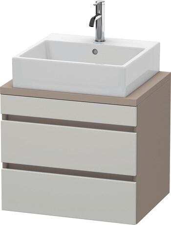 Console vanity unit wall-mounted, DS530500743 Front: Concrete grey Matt, Decor, Corpus: Basalte Matt, Decor