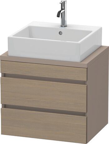 Mueble bajo lavabo para encimera, DS530503543 Frente: Roble Terra Mate, Decoración, Cuerpo: Basalto Mate, Decoración