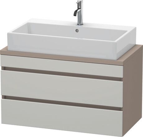 Mueble bajo lavabo para encimera, DS530800743 Frente: Gris cemento Mate, Decoración, Cuerpo: Basalto Mate, Decoración