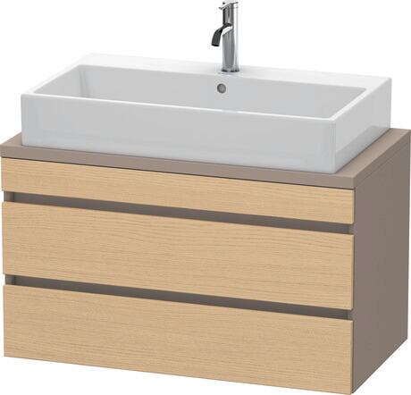 Mueble bajo lavabo para encimera, DS530803043 Frente: Roble natural Mate, Decoración, Cuerpo: Basalto Mate, Decoración