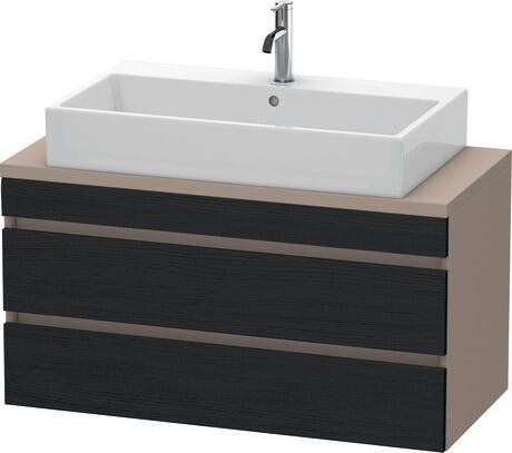 ארון אמבטיה תלוי על הקיר, DS530901643 חזית: אלון שחור מאט, עיצוב, גוף: בזלת מאט, עיצוב