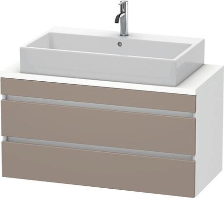 ארון אמבטיה תלוי על הקיר, DS530904318 חזית: בזלת מאט, עיצוב, גוף: לבן מאט, עיצוב