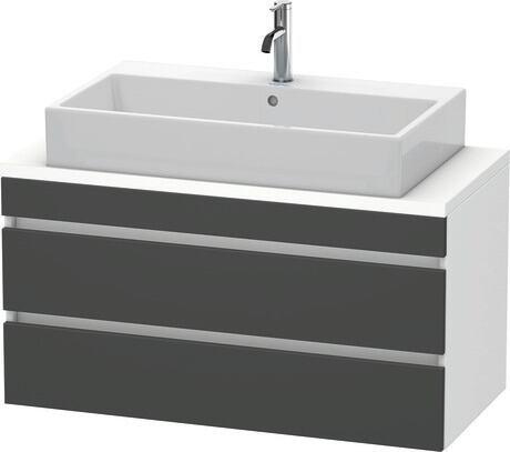 ארון אמבטיה תלוי על הקיר, DS530904918 חזית: גרפיט מאט, עיצוב, גוף: לבן מאט, עיצוב