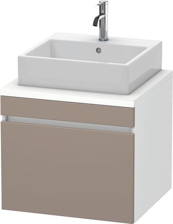 Mueble bajo lavabo para encimera, DS531004318 Frente: Basalto Mate, Decoración, Cuerpo: Blanco Mate, Decoración