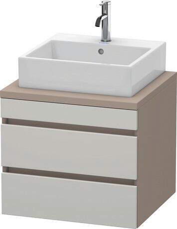 Console vanity unit wall-mounted, DS531500743 Front: Concrete grey Matt, Decor, Corpus: Basalte Matt, Decor