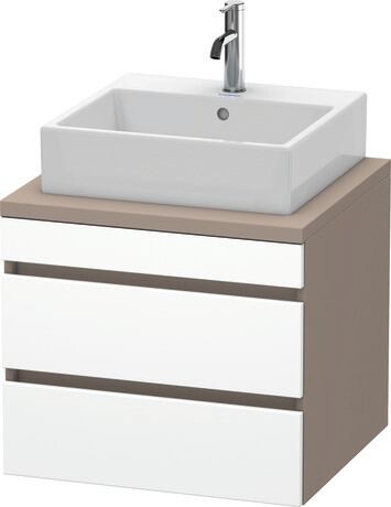 Mueble bajo lavabo para encimera, DS531501843 Frente: Blanco Mate, Decoración, Cuerpo: Basalto Mate, Decoración