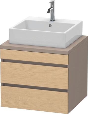 Mueble bajo lavabo para encimera, DS531503043 Frente: Roble natural Mate, Decoración, Cuerpo: Basalto Mate, Decoración