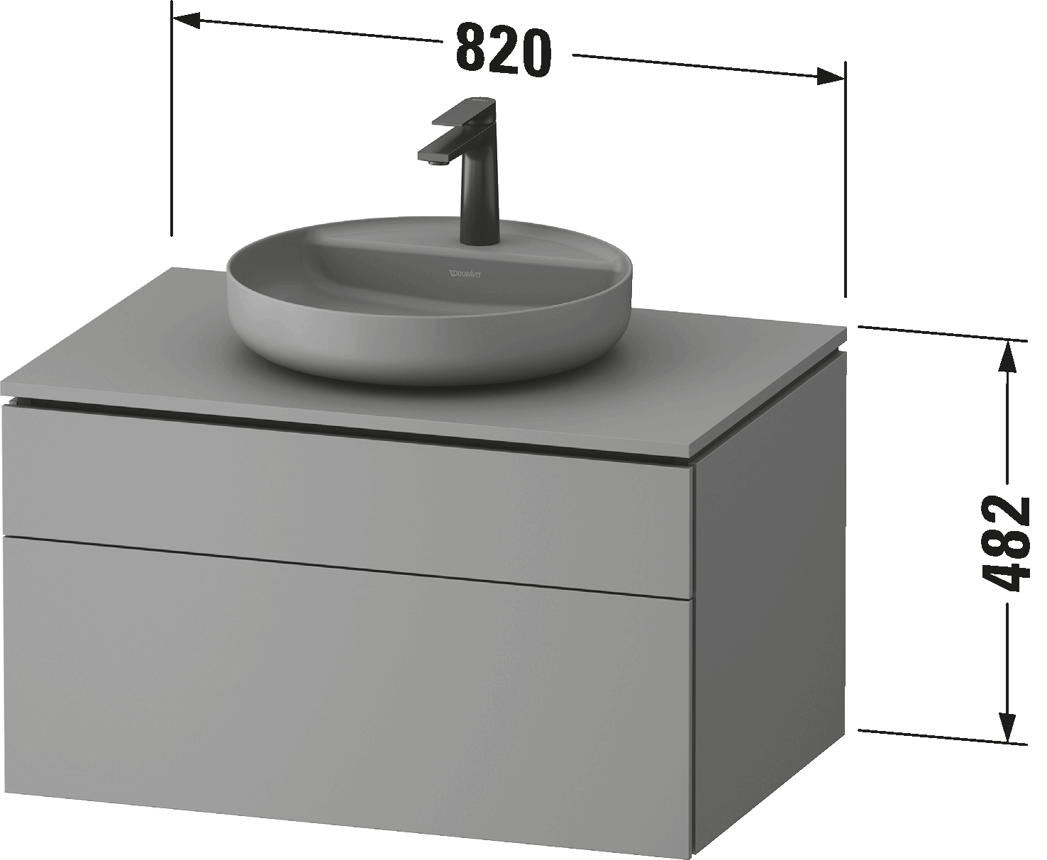 Mueble bajo lavabo para encimera, VT4880