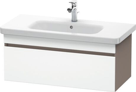 Meuble sous lavabo suspendu, DS638201843 Façade: Blanc mat, Décor, Caisson: Basalte mat, Décor