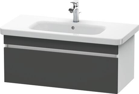 Meuble sous lavabo suspendu, DS638204918 Façade: Graphite mat, Décor, Caisson: Blanc mat, Décor