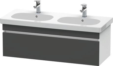 ארון אמבטיה תלוי על הקיר, DS638604918 חזית: גרפיט מאט, עיצוב, גוף: לבן מאט, עיצוב