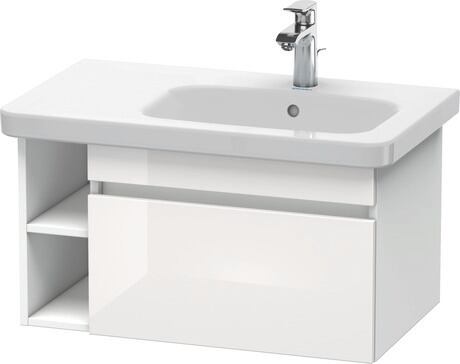 挂壁式浴柜, DS639302218 门板: 白色 高光, 饰面, 主体: 白色 哑光, 饰面