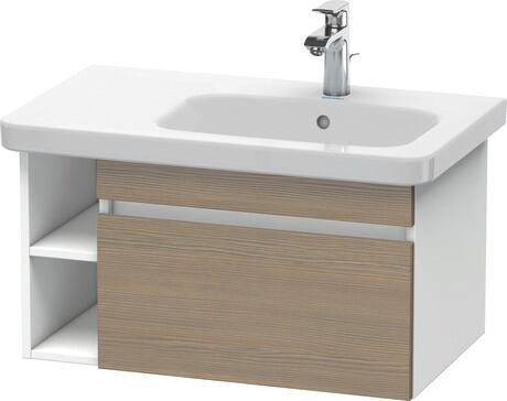 挂壁式浴柜, DS639303518 门板: 大地色橡木 哑光, 饰面, 主体: 白色 哑光, 饰面