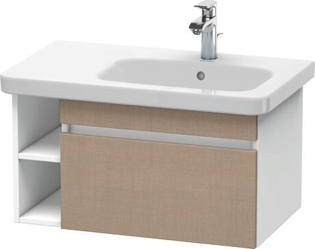 ארון אמבטיה תלוי על הקיר, DS639307518 חזית: פשתן מאט, עיצוב, גוף: לבן מאט, עיצוב