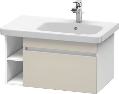 挂壁式浴柜, DS639309118 门板: 灰褐色 哑光, 饰面, 主体: 白色 哑光, 饰面