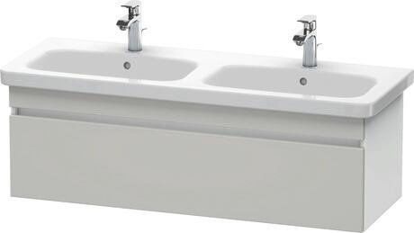 Meuble sous lavabo suspendu, DS639800718 Façade: Gris béton mat, Décor, Caisson: Blanc mat, Décor