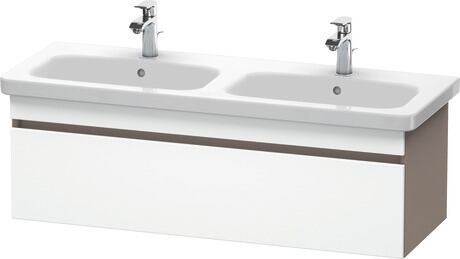 Meuble sous lavabo suspendu, DS639801843 Façade: Blanc mat, Décor, Caisson: Basalte mat, Décor