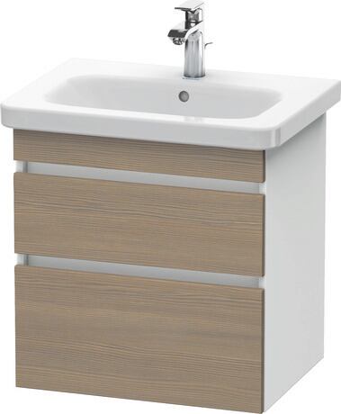 挂壁式浴柜, DS648003518 门板: 大地色橡木 哑光, 饰面, 主体: 白色 哑光, 饰面