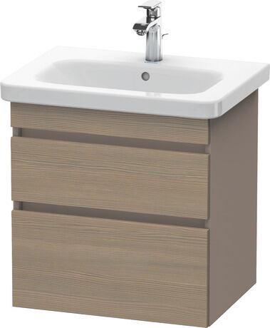 挂壁式浴柜, DS648003543 门板: 大地色橡木 哑光, 饰面, 主体: 玄武岩色 哑光, 饰面