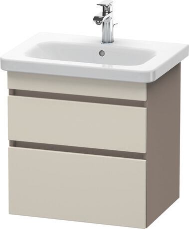 挂壁式浴柜, DS648009143 门板: 灰褐色 哑光, 饰面, 主体: 玄武岩色 哑光, 饰面