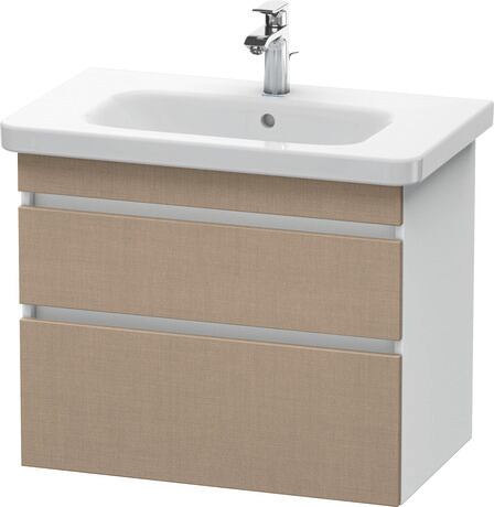 ארון אמבטיה תלוי על הקיר, DS648107518 חזית: פשתן מאט, עיצוב, גוף: לבן מאט, עיצוב