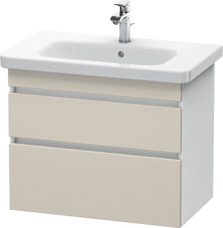 挂壁式浴柜, DS648109118 门板: 灰褐色 哑光, 饰面, 主体: 白色 哑光, 饰面