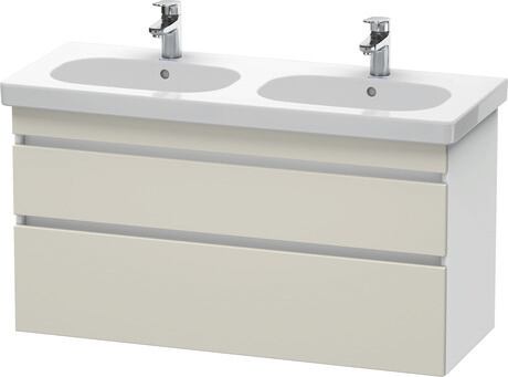 Vægmonteret vaskeskab, DS648609118 Front: Taupe Mat, Dekor, Korpus: Hvid Mat, Dekor