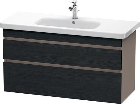 挂壁式浴柜, DS649501643 门板: 黑色橡木 哑光, 饰面, 主体: 玄武岩色 哑光, 饰面