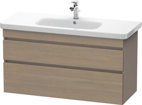 挂壁式浴柜, DS649503543 门板: 大地色橡木 哑光, 饰面, 主体: 玄武岩色 哑光, 饰面