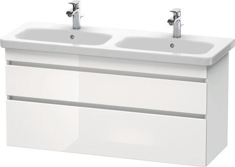 挂壁式浴柜, DS649802218 门板: 白色 高光, 饰面, 主体: 白色 哑光, 饰面