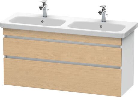 挂壁式浴柜, DS649803018 门板: 天然橡木 哑光, 饰面, 主体: 白色 哑光, 饰面