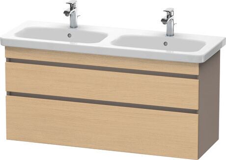 挂壁式浴柜, DS649803043 门板: 天然橡木 哑光, 饰面, 主体: 玄武岩色 哑光, 饰面