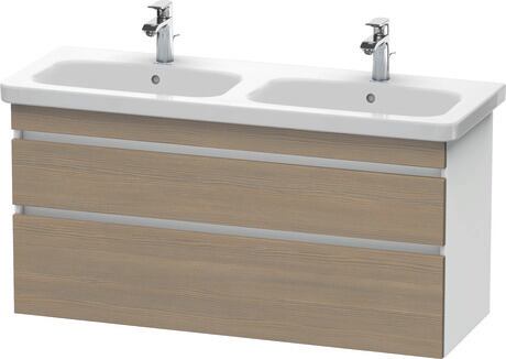 挂壁式浴柜, DS649803518 门板: 大地色橡木 哑光, 饰面, 主体: 白色 哑光, 饰面