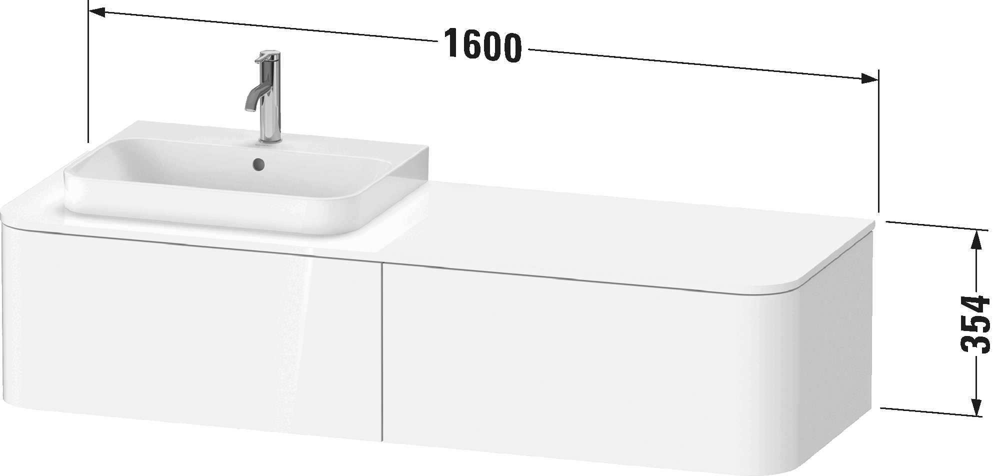 Mueble bajo lavabo para encimera, HP4934 L/R