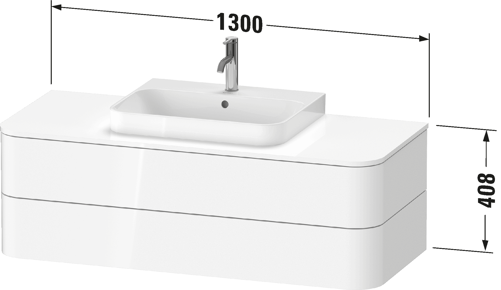 挂壁式浴柜台面, HP4962